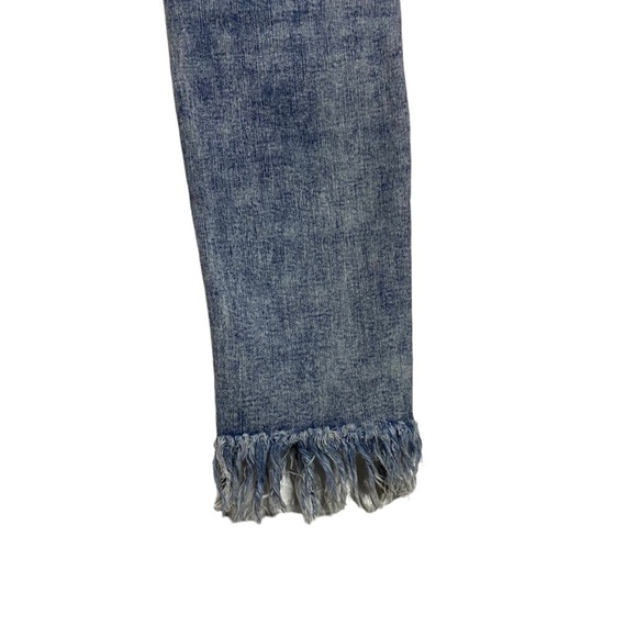 Free People Great Heights Acid Wash Fray Hem Skinny Jeans Stretch Distressed 27 - Picture 12 of 16